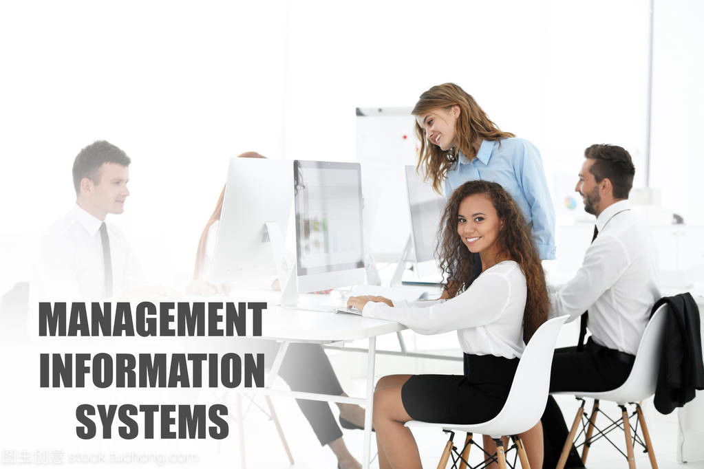 管理信息系統(tǒng)的概念。商務(wù)會議辦公室里的人
